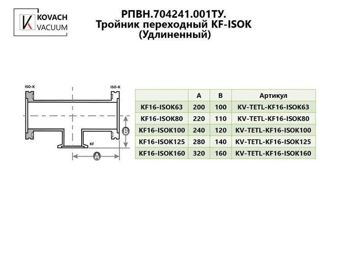 Тройник переходный KF-ISOK